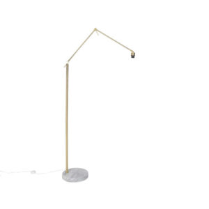 Modern floor lamp gold adjustable - Editor