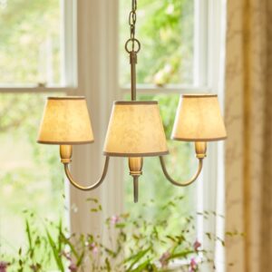 Laura Ashley Westbourne 3 Light Ceiling Pendant Polished Pewter With Shade LA3756416-Q